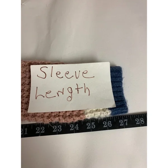 Aeropostale Womens Sweater Size XS Colorblock Open Knit Cropped Twee Schoolgirl - Picture 7 of 10